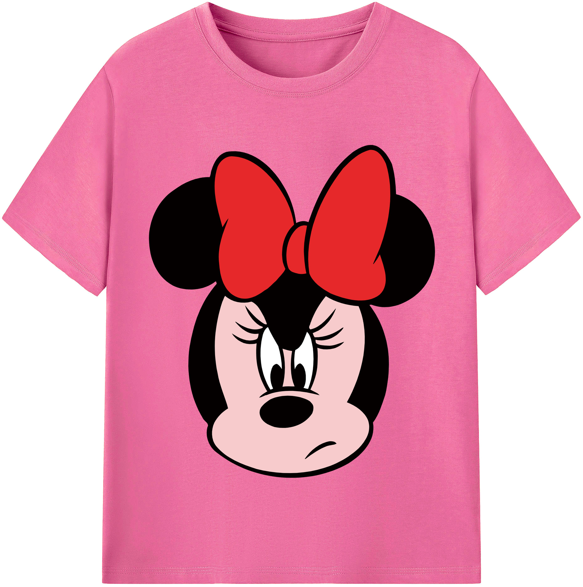 （画像用） ミッキーマウス Mickey Mouse レディースカジュアルプリントTシャツ（綿100％）